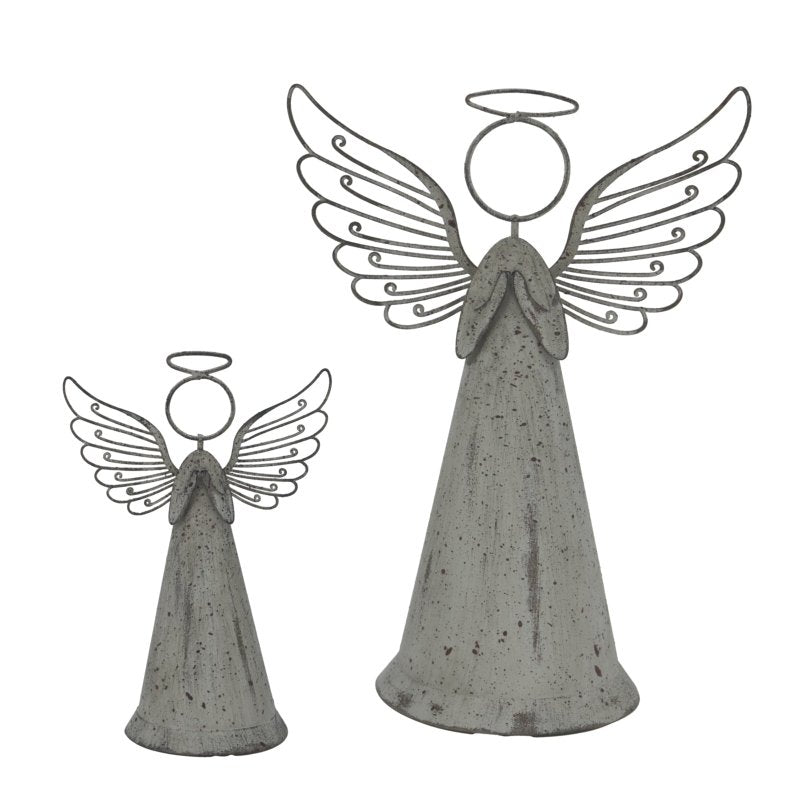 Rustic Metal Standing Angel Home Decor Ornament Decoration - Christmas Decor - British D'sire