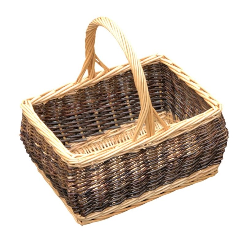 Rustic Rectangular Shopping Basket - Shopping Baskets - British D'sire Main image