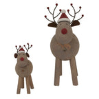 Rustic Rudolf With Hat Home Decor Ornament Decoration - Christmas Decor - British D'sire
