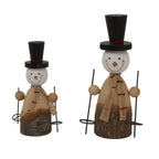 Rustic Snowman Home Decor Ornament Decoration - Christmas Decor - British D'sire