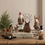 Rustic Tall Santa Home Decor Ornament Decoration - Christmas Decor - British D'sire
