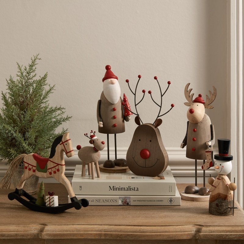 Rustic Tall Santa Home Decor Ornament Decoration - Christmas Decor - British D'sire