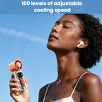 S8 High - Speed Ice Cooling Fan Digital Display Quiet Handheld Fan(Orange) - Fan - British D'sire