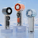 S8 High - Speed Ice Cooling Fan Digital Display Quiet Handheld Fan(Orange) - Fan - British D'sire