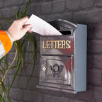 Safes UK Traditional Old Style Letter Post Box Solid Steel Construction Durable 2 Keys - Post Box - British D'sire