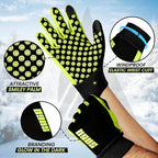 SAGA SPORTS All - Season Kids Waterproof Gloves - Glow in the Dark, Thermal, Touchscreen Compatible & Non - Slip Grip - Kids Cycling Gloves - Gloves & Mittens - British D'sire