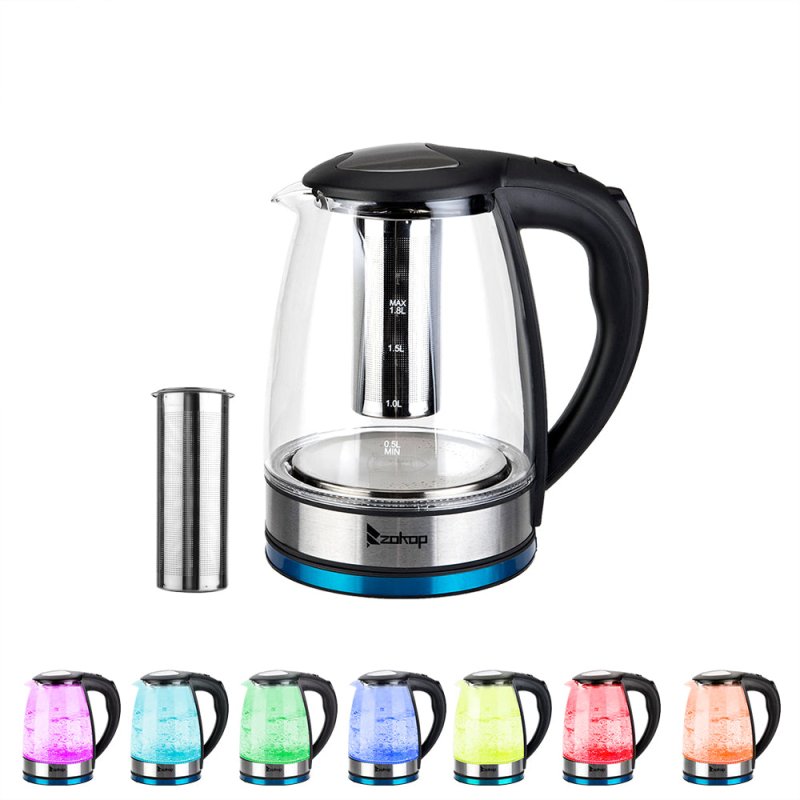 [Same model: 22701299] HD-1861-A 220V 2000W 1.8L Electric Glass Kettle UK Plug - British D'sire