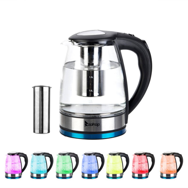 [Same model: 22701299] HD-1861-A 220V 2000W 1.8L Electric Glass Kettle UK Plug - British D'sire