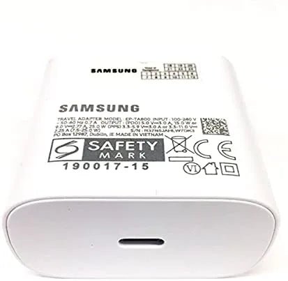 Samsung 25W USB-C Wall Charger Set – TA800 – White (UK Plug) - British D'sire
