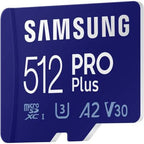 Samsung 512GB PRO Plus UHS-I microSDXC Memory Card - British D'sire