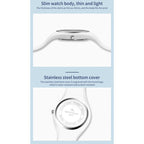 SANDA 6077 Simple Icon Round Dial Ladies Silicone Strap Quartz Watch(Black) - British D'sire