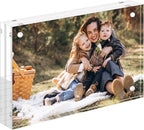 SAREAL Picture Frames Acrylic, 4 x 6 Acrylic Frame, 10 x 15 cm Clear Picture Frames Freestanding Double Sided Magnetic Acrylic Block Photo Frame, 1Pack - Wall & Tabletop Frames - British D'sire