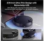 Saros 10 Robot Vacuum Cleaner 22,000 Pa, 3.14 - Inch Ultra Slim, Zero - Tangling, AI 3.0 Obstacle Avoidance, Auto Detachable Mop, 80°C Mop Washing, Hot Water Dock Self Cleaning (Black) - Robot Vacuum Cleaner - British D'sire