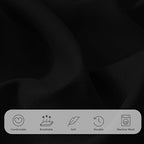 Sassia AR Ware Double Fitted Sheet – 25cm Deep Ultra Soft Microfiber Elastic Bed Sheet | Wrinkle - Free, Non - Iron, Fade - Resistant Design | Easy - Care Fitted Sheet in Black for Comfortable & Stylish Bedroom Décor - Microfiber Elastic Fitted Bed Sheets - British D'sire