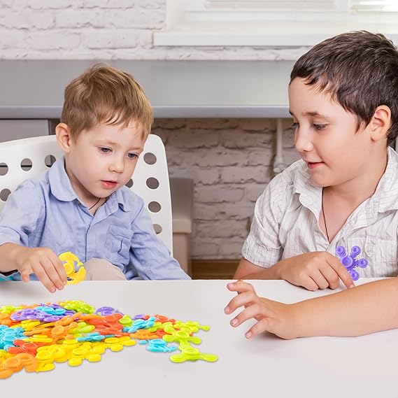 Sassia Makorobi 60 - Pack Mini Fidget Spinner Toys – Stress Relief Sensory Toys for Kids & Teens | Perfect for Birthday Gifts, Party Bag Fillers, Classroom Prizes, Easter Egg Hunt & Carnival Treasure Box | Durable, Compact Design for Endless Fun - Fidget Spinner - British D'sire