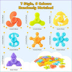 Sassia Makorobi 60 - Pack Mini Fidget Spinner Toys – Stress Relief Sensory Toys for Kids & Teens | Perfect for Birthday Gifts, Party Bag Fillers, Classroom Prizes, Easter Egg Hunt & Carnival Treasure Box | Durable, Compact Design for Endless Fun - Fidget Spinner - British D'sire