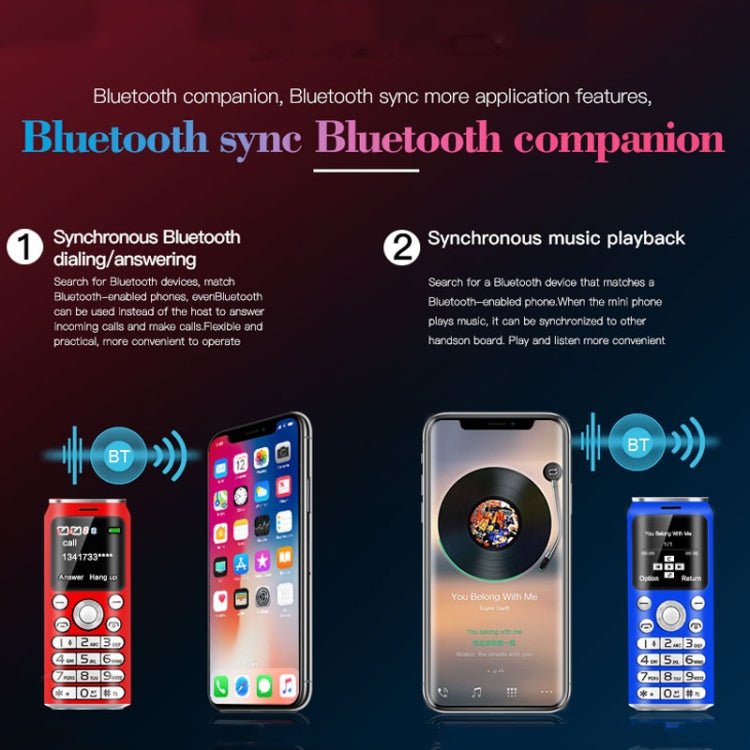Satrend K8 Mini Mobile Phone, 1.0 inch, Hands Free Bluetooth Dialer Headphone, MP3 Music, Dual SIM, Network: 2G(Black) - British D'sire