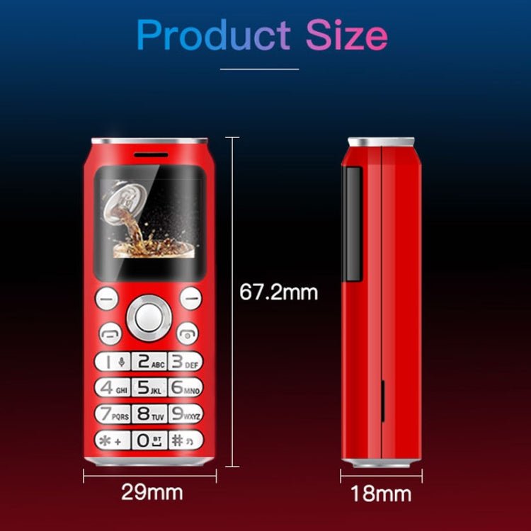 Satrend K8 Mini Mobile Phone, 1.0 inch, Hands Free Bluetooth Dialer Headphone, MP3 Music, Dual SIM, Network: 2G(Blue) - British D'sire