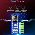 Satrend K8 Mini Mobile Phone, 1.0 inch, Hands Free Bluetooth Dialer Headphone, MP3 Music, Dual SIM, Network: 2G(Blue) - British D'sire