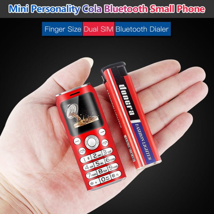 Satrend K8 Mini Mobile Phone, 1.0 inch, Hands Free Bluetooth Dialer Headphone, MP3 Music, Dual SIM, Network: 2G(Blue) - British D'sire
