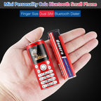 Satrend K8 Mini Mobile Phone, 1.0 inch, Hands Free Bluetooth Dialer Headphone, MP3 Music, Dual SIM, Network: 2G(Red) - British D'sire