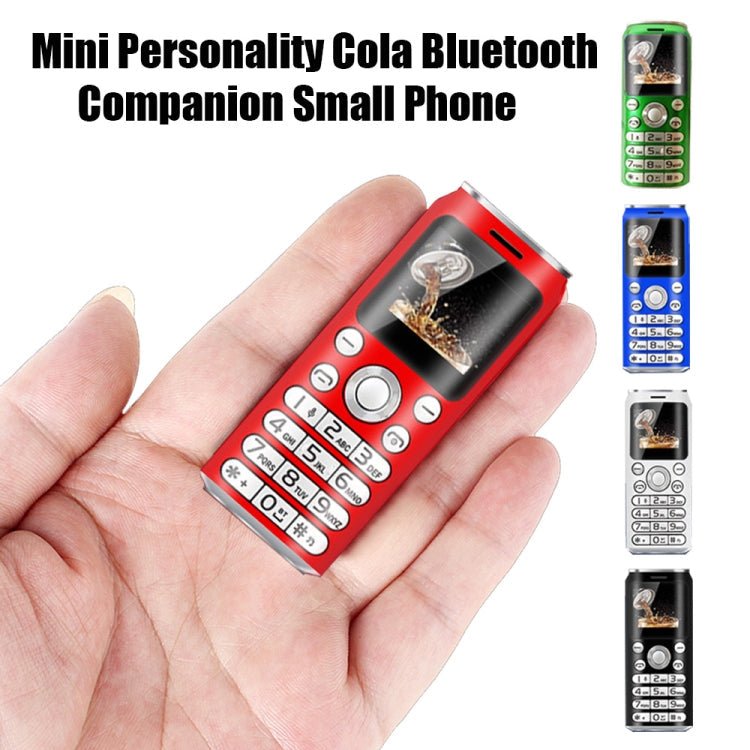 Satrend K8 Mini Mobile Phone, 1.0 inch, Hands Free Bluetooth Dialer Headphone, MP3 Music, Dual SIM, Network: 2G(Red) - British D'sire