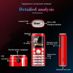 Satrend K8 Mini Mobile Phone, 1.0 inch, Hands Free Bluetooth Dialer Headphone, MP3 Music, Dual SIM, Network: 2G(White) - British D'sire