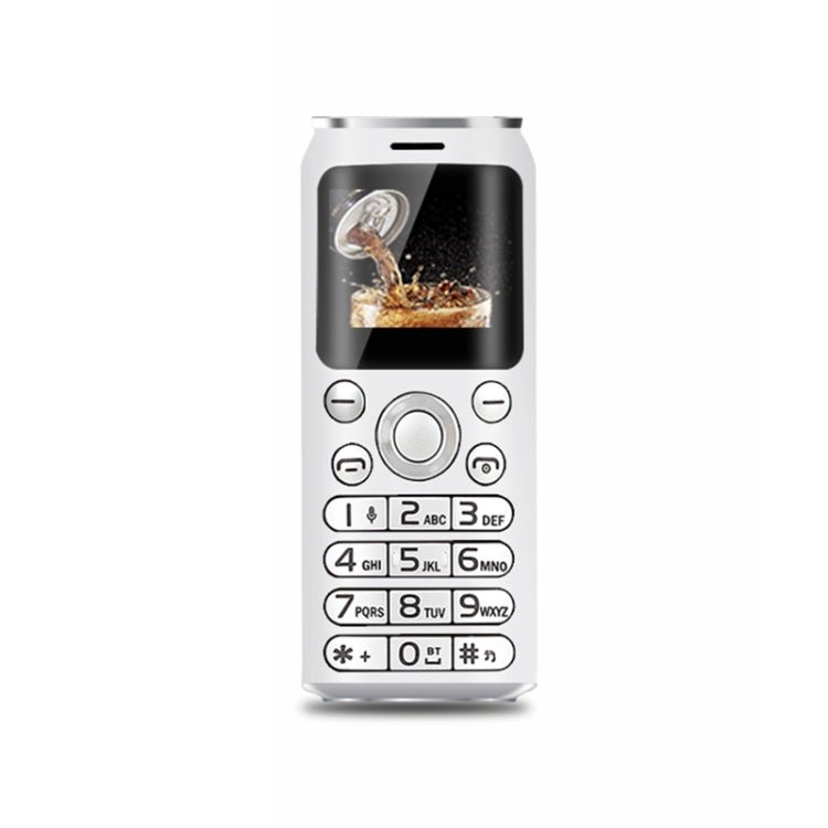 Satrend K8 Mini Mobile Phone, 1.0 inch, Hands Free Bluetooth Dialer Headphone, MP3 Music, Dual SIM, Network: 2G(White) - British D'sire Main image