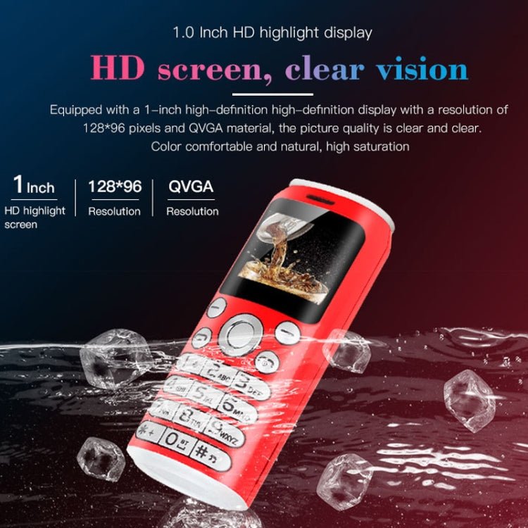 Satrend K8 Mini Mobile Phone, 1.0 inch, Hands Free Bluetooth Dialer Headphone, MP3 Music, Dual SIM, Network: 2G(White) - British D'sire