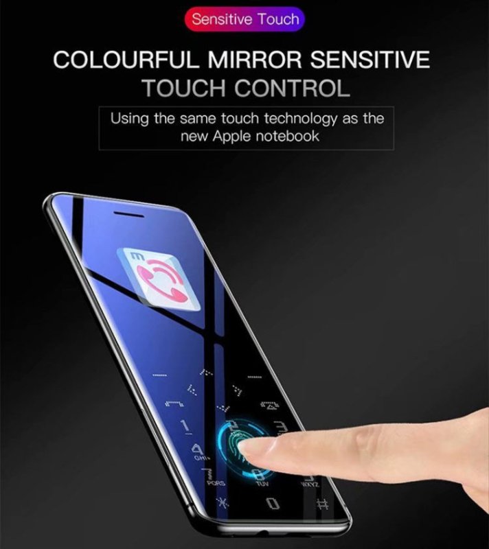 SATREND S10 Card Mobile Phone, 2.4 inch Touch Screen, MTK6261D, Support Bluetooth, FM, GSM, Dual SIM(Black) - British D'sire