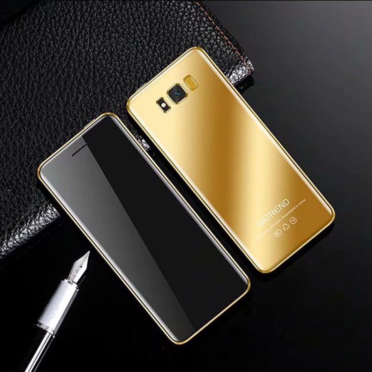 SATREND S10 Card Mobile Phone, 2.4 inch Touch Screen, MTK6261D, Support Bluetooth, FM, GSM, Dual SIM(Gold) Secondary image