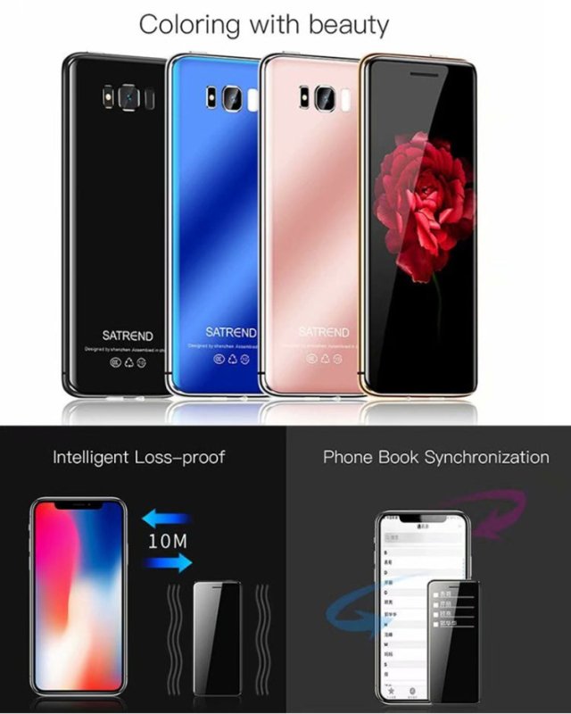 SATREND S10 Card Mobile Phone, 2.4 inch Touch Screen, MTK6261D, Support Bluetooth, FM, GSM, Dual SIM(Pink) - British D'sire