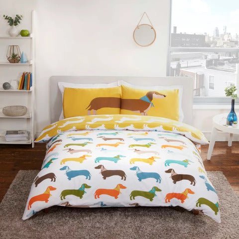 Sausage Dog Kids Bedding Duvet Quilt Cover Set - Home, Furniture & DIY:Bedding:Bedding Sets & Duvet Covers - British D'sire