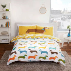 Sausage Dog Kids Bedding Duvet Quilt Cover Set - Home, Furniture & DIY:Bedding:Bedding Sets & Duvet Covers - British D'sire