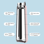 Saylee 304 Stainless Steel Portable Thermos Cup, Capacity: 420ml(Deep Pink) - thermos - British D'sire