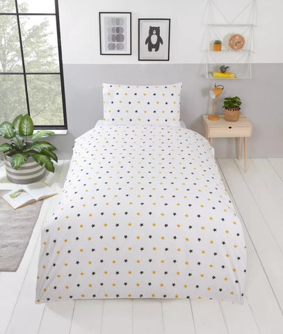 Scandi Bear Kids Bedding Duvet Quilt Cover Set