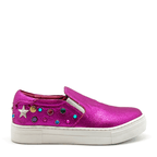 Scala Jewel - Fuchsia crack slip on sneaker - Sneaker - British D'sire