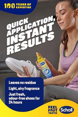 Scholl Fresh Step Anti Odour Shoe Deodorant Spray, 150ml - Eliminates Odor For Up To 24 Hours. Fresh Scent, Quick Drying, Suitable For All Shoe Types, Running Trainers, Sports, & More - Shoe Deodorant - British D'sire