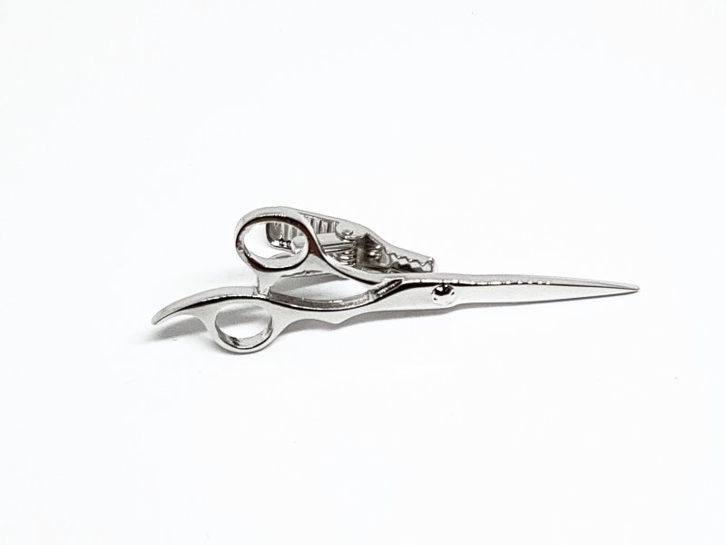 Scissors Tie Clip, Silver - British D'sire