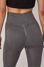 SculptFit Seamless Gym Leggings – High Waist Workout Leggings (Grey) - Leggings - British D'sire