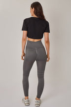 SculptFit Seamless Gym Leggings – High Waist Workout Leggings (Grey) - Leggings - British D'sire