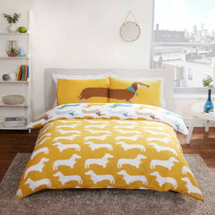 Sausage Dog Kids Bedding Duvet Quilt Cover Set