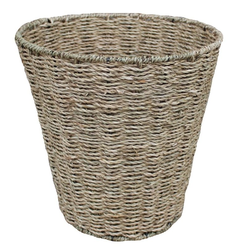 Seagrass Round Waste Paper Basket - Home Decor & Furniture - British D'sire
