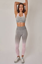 Seamless Sculpt Activewear Set – High Waist Gym Leggings & Padded Sports Bra - Activewear Set - British D'sire