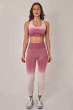 Seamless Sculpt Activewear Set – High Waist Gym Leggings & Padded Sports Bra - Activewear Set - British D'sire