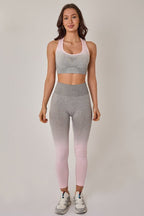 Seamless Sculpt Activewear Set – High Waist Gym Leggings & Padded Sports Bra - Activewear Set - British D'sire
