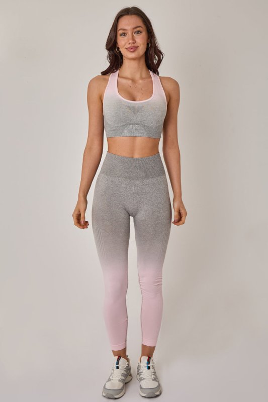 Seamless Sculpt Activewear Set – High Waist Gym Leggings & Padded Sports Bra - Activewear Set - British D'sire