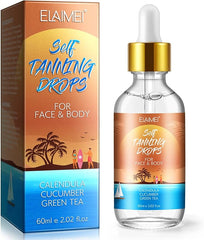 Self Tanning Drops - Face Self Tanner Drops Medium Color - Bronzer Drops - Self Tanner for Face - Self Tanner Face Tanner - Face Tanning Drops to Add to Moisturizer - Face Tan Drops - Bronzing Drops - British D'sire