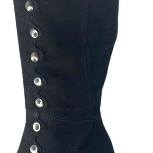 Semaine -Long boot Black Blue Stitch - Long Boot - British D'sire