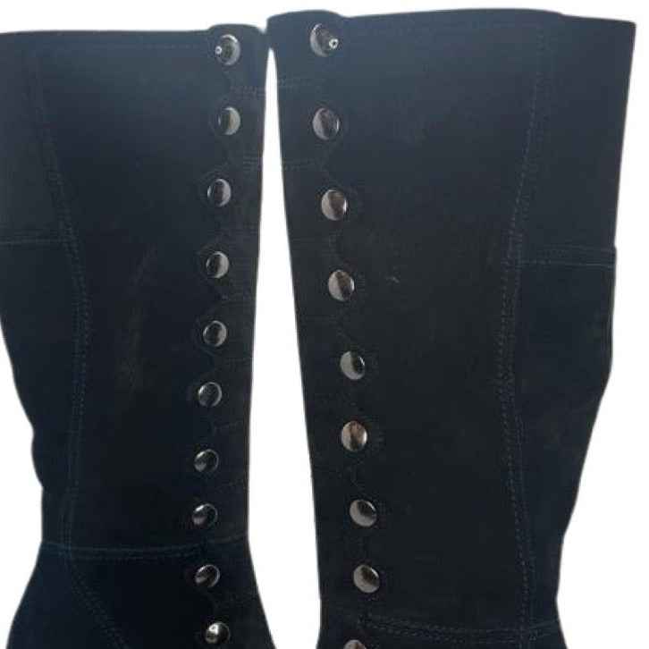 Semaine -Long boot Black Blue Stitch - Long Boot - British D'sire
